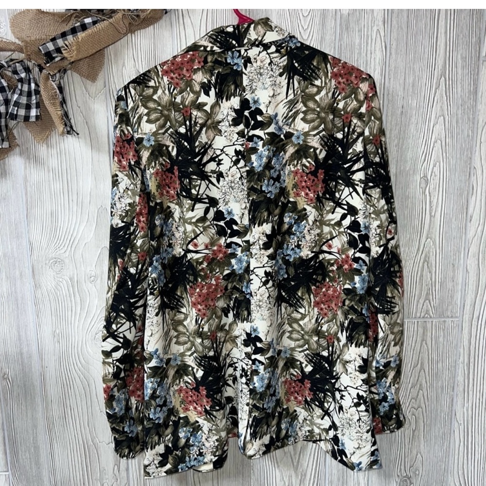 Cynthia Rowley Womens Blazer Suit Multicolor Floral Open Front Line large